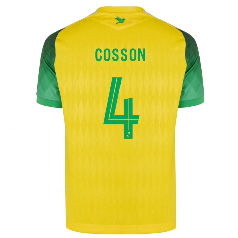 Danxen Dětské Maureen Cosson #4 Žlutá Zelená Červená Domů Hráčské Dresy 2026/27 Dres