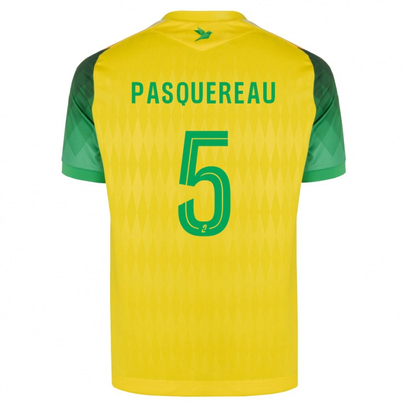 Danxen Dětské Julie Pasquereau #5 Žlutá Zelená Červená Domů Hráčské Dresy 2026/27 Dres
