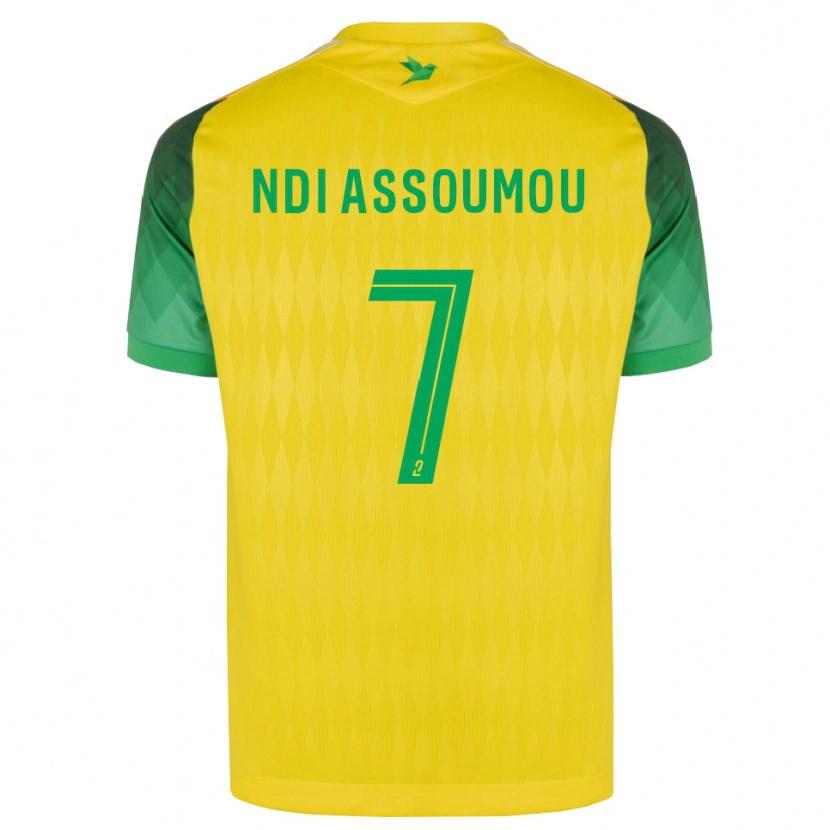 Danxen Dětské Frédéric Ndi Assoumou #7 Žlutá Zelená Červená Domů Hráčské Dresy 2026/27 Dres