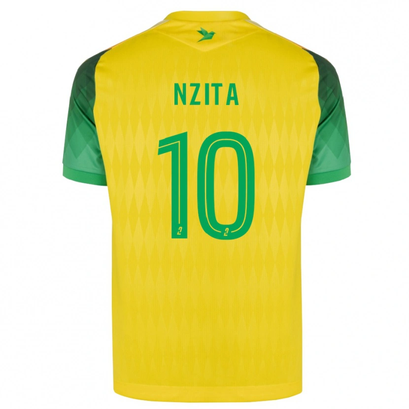 Danxen Dětské Brayan Nzita #10 Žlutá Zelená Červená Domů Hráčské Dresy 2026/27 Dres