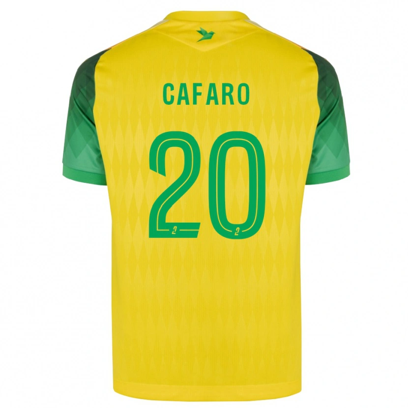 Danxen Dětské Mathieu Cafaro #20 Žlutá Zelená Červená Domů Hráčské Dresy 2026/27 Dres