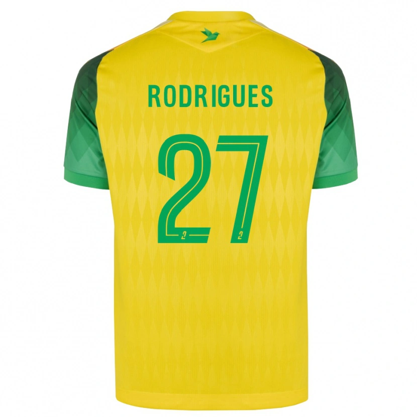 Danxen Dětské Nelly Rodrigues #27 Žlutá Zelená Červená Domů Hráčské Dresy 2026/27 Dres