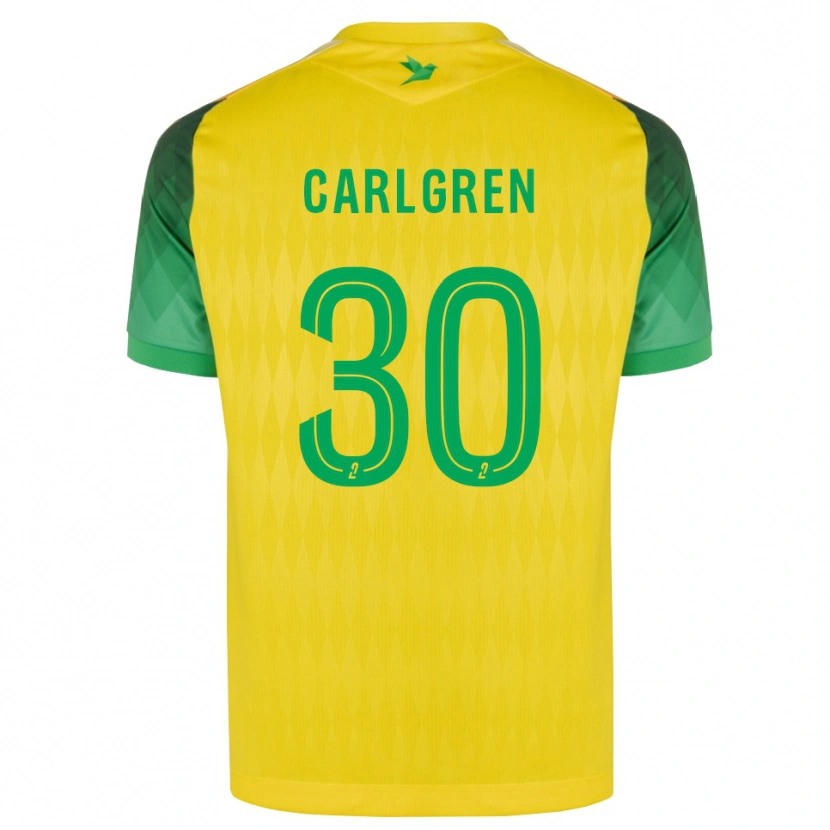 Danxen Dětské Patrik Carlgren #30 Žlutá Zelená Červená Domů Hráčské Dresy 2026/27 Dres
