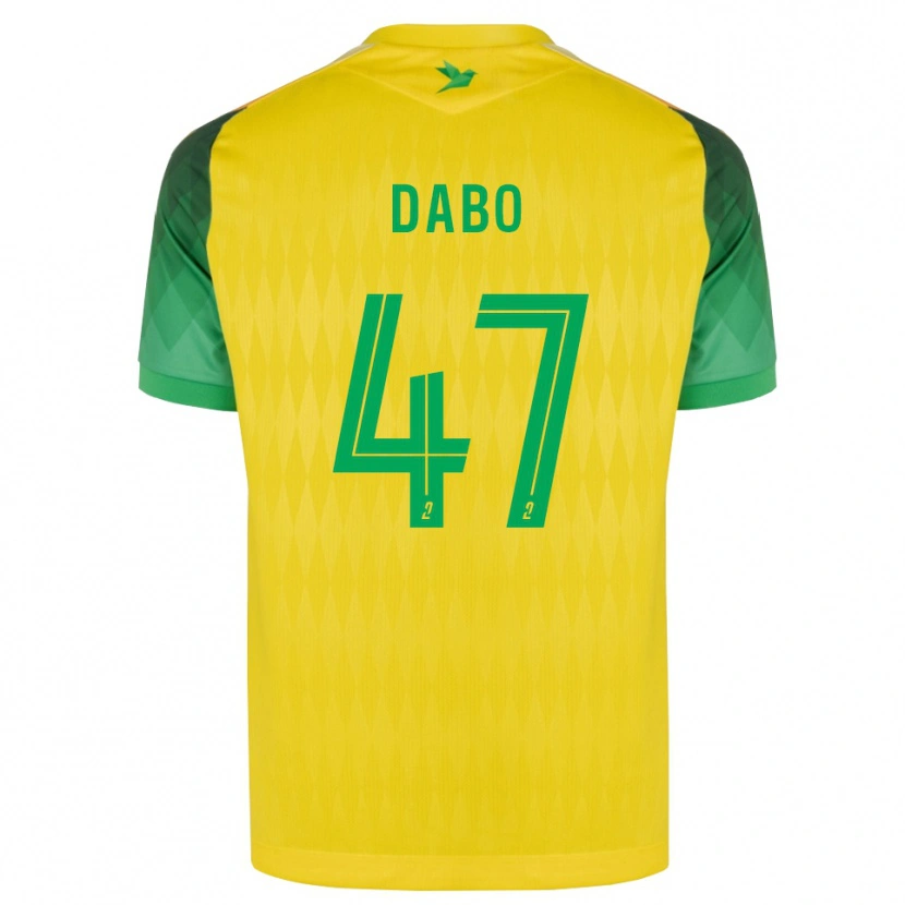 Danxen Dětské Moustapha Dabo #47 Žlutá Zelená Červená Domů Hráčské Dresy 2026/27 Dres