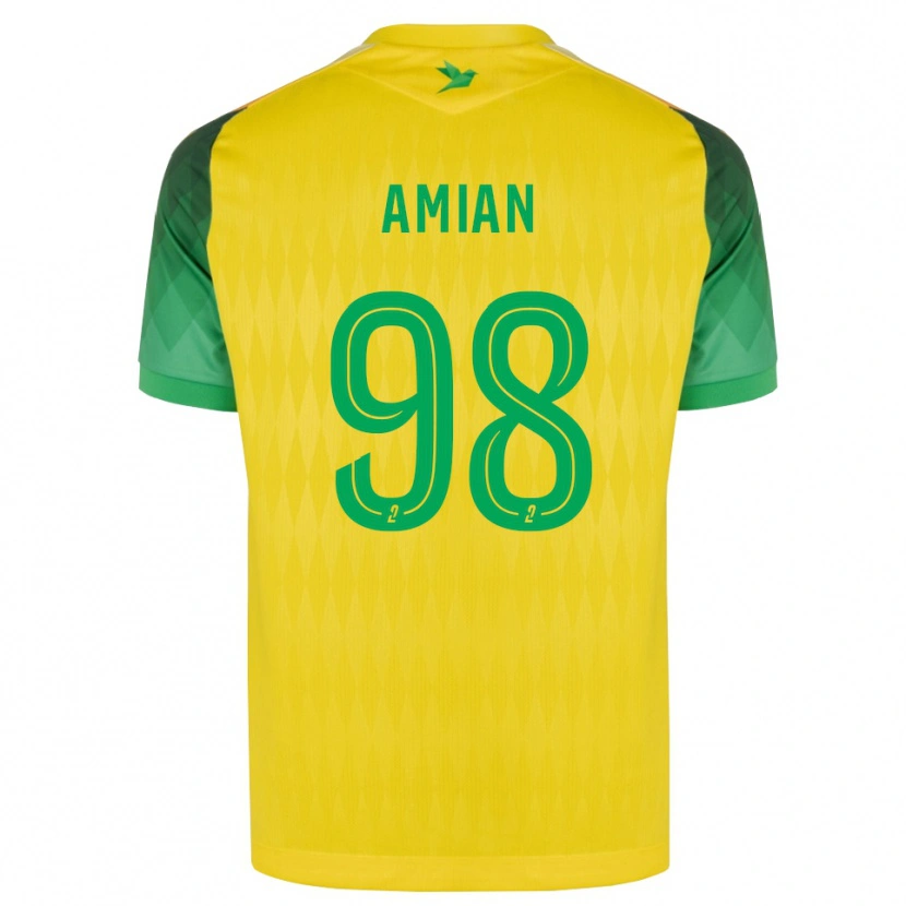 Danxen Dětské Kelvin Amian #98 Žlutá Zelená Červená Domů Hráčské Dresy 2026/27 Dres