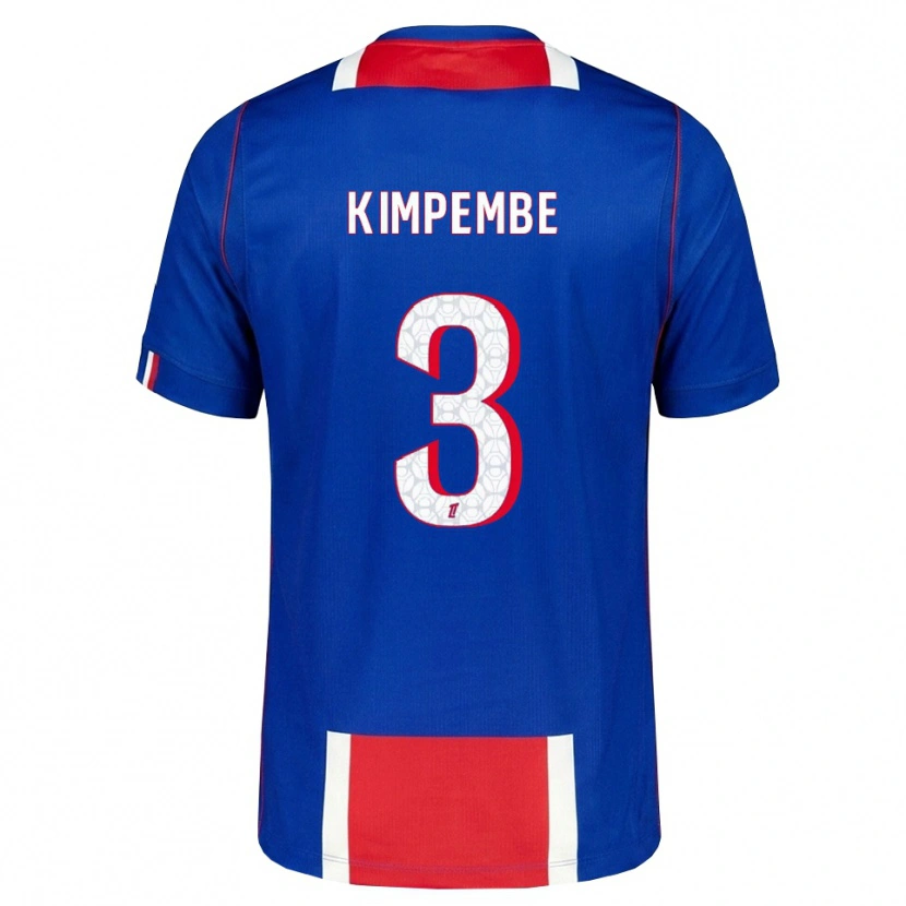 Danxen Dětské Presnel Kimpembe #3 Červená Bílá Modrá Domů Hráčské Dresy 2026/27 Dres
