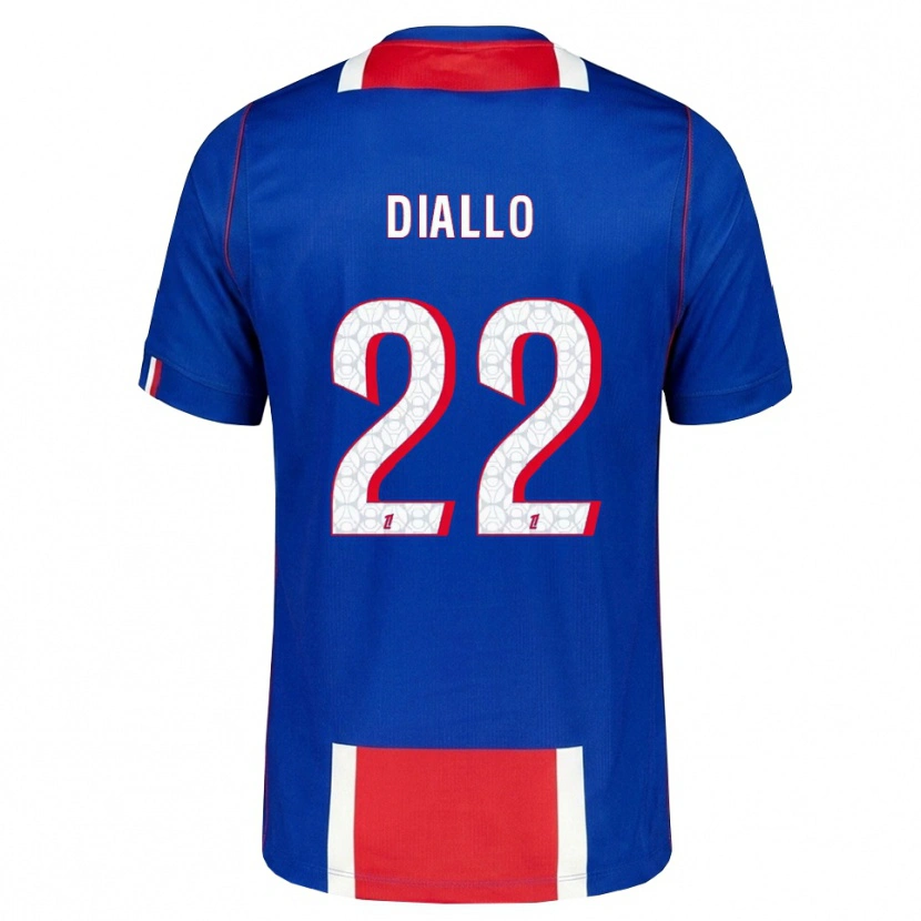 Danxen Dětské Abdou Diallo #22 Červená Bílá Modrá Domů Hráčské Dresy 2026/27 Dres