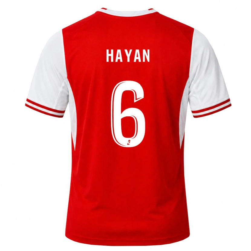 Danxen Dětské Zahid Hayan #6 Červená Bílá Domů Hráčské Dresy 2026/27 Dres