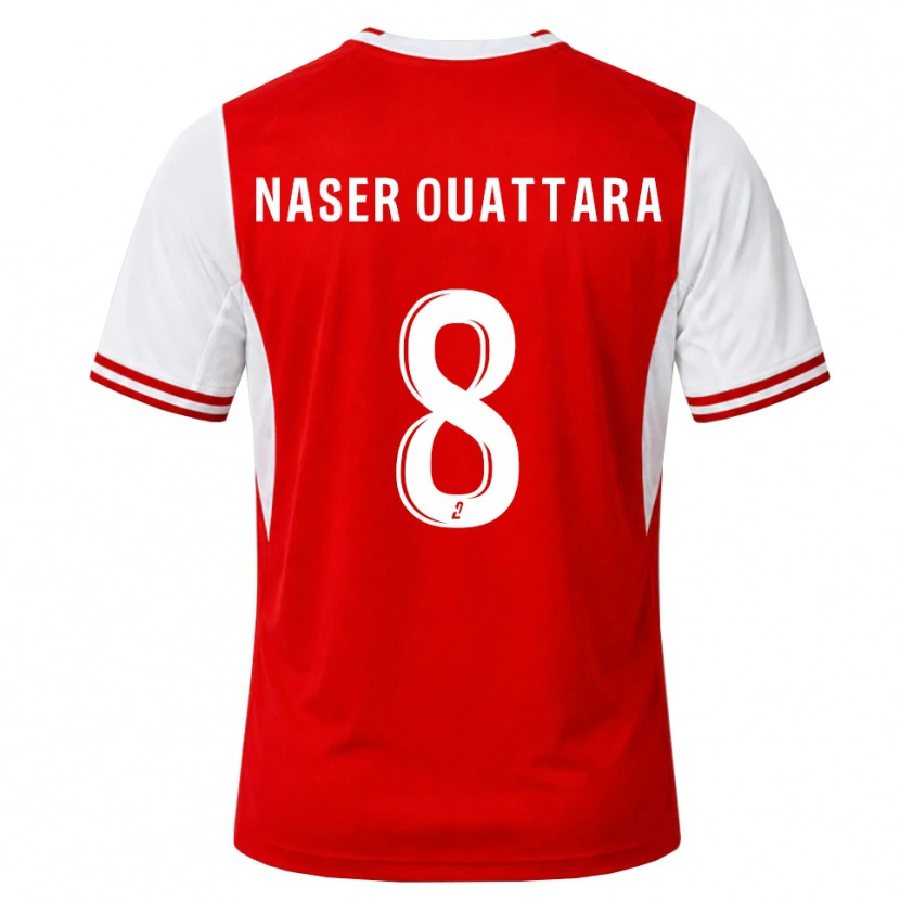 Danxen Dětské Papus Naser Ouattara #8 Červená Bílá Domů Hráčské Dresy 2026/27 Dres
