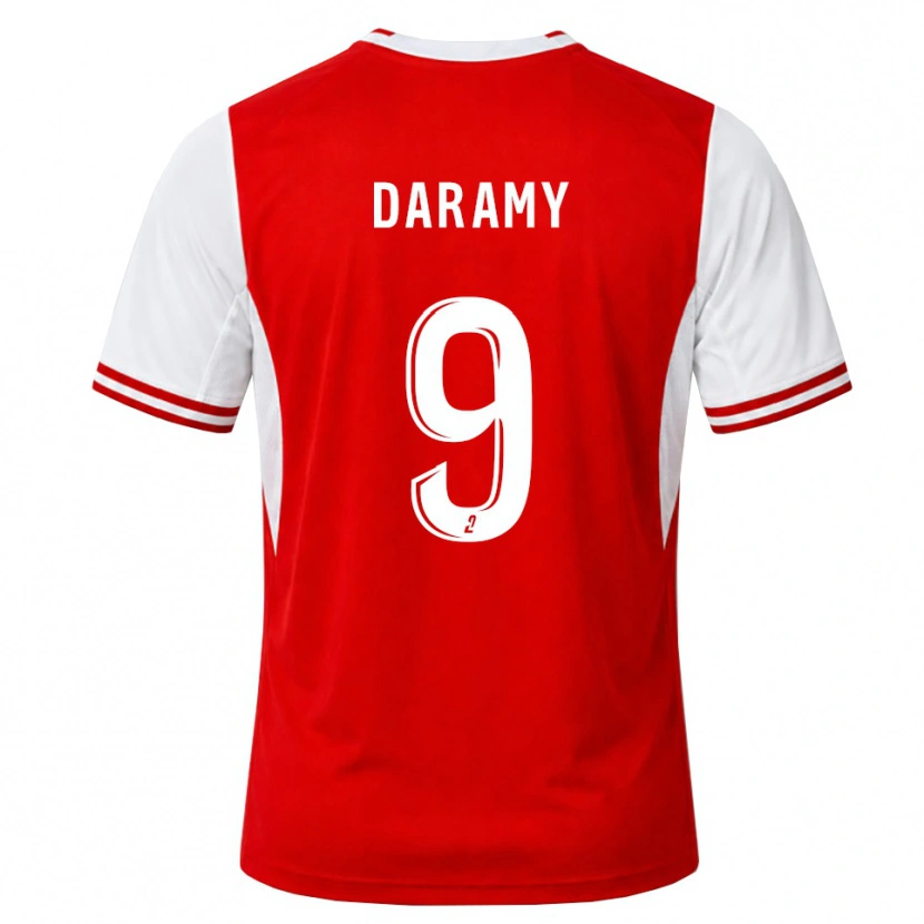 Danxen Dětské Mohamed Daramy #9 Červená Bílá Domů Hráčské Dresy 2026/27 Dres