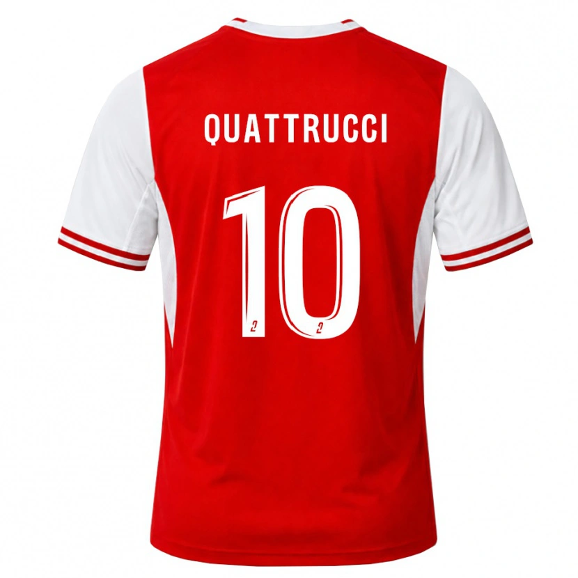 Danxen Dětské Ilyan Quattrucci #10 Červená Bílá Domů Hráčské Dresy 2026/27 Dres
