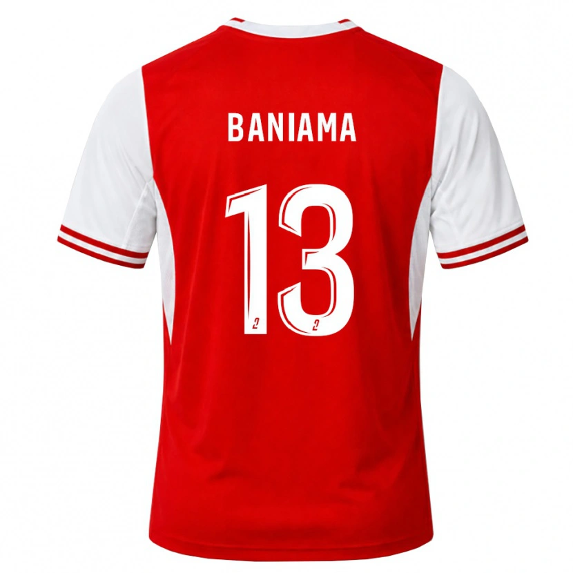 Danxen Dětské Messie Baniama #13 Červená Bílá Domů Hráčské Dresy 2026/27 Dres