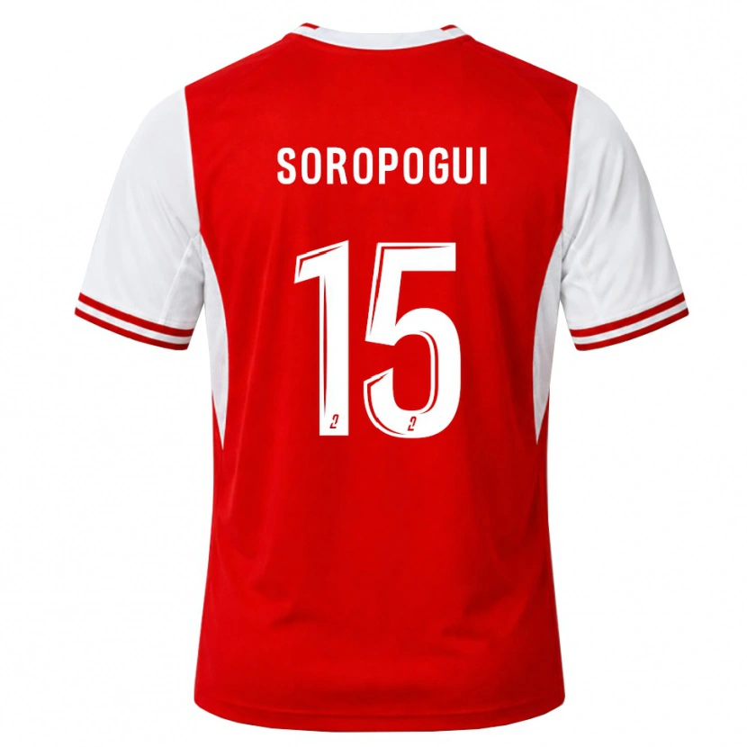 Danxen Dětské Yanis Soropogui #15 Červená Bílá Domů Hráčské Dresy 2026/27 Dres