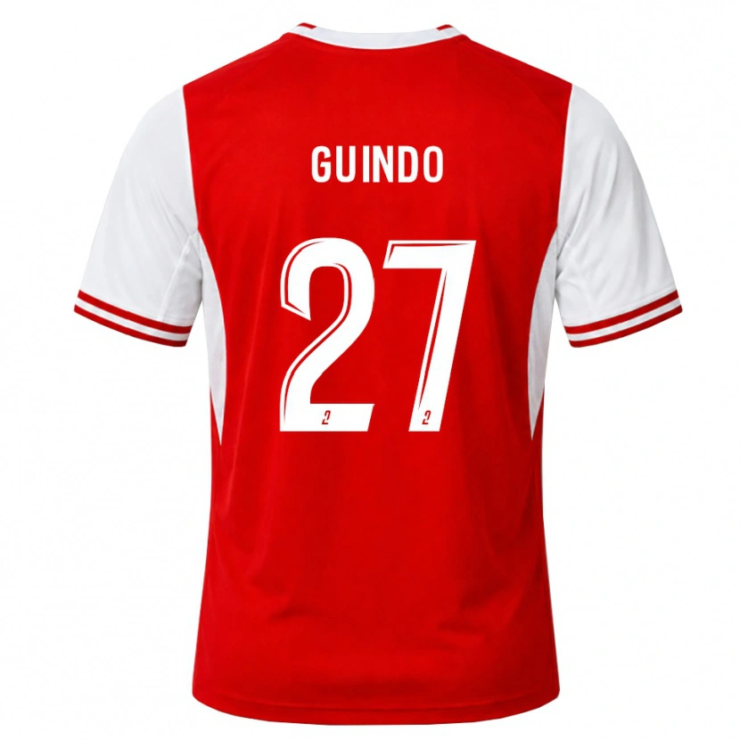Danxen Dětské Daouda Guindo #27 Červená Bílá Domů Hráčské Dresy 2026/27 Dres