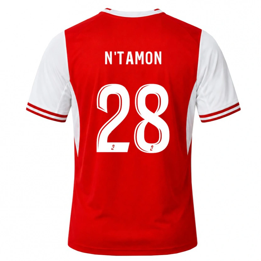 Danxen Dětské Elie N'tamon #28 Červená Bílá Domů Hráčské Dresy 2026/27 Dres