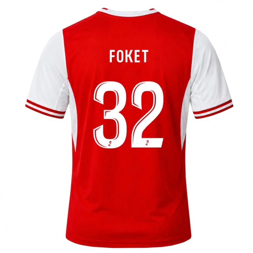 Danxen Dětské Thomas Foket #32 Červená Bílá Domů Hráčské Dresy 2026/27 Dres