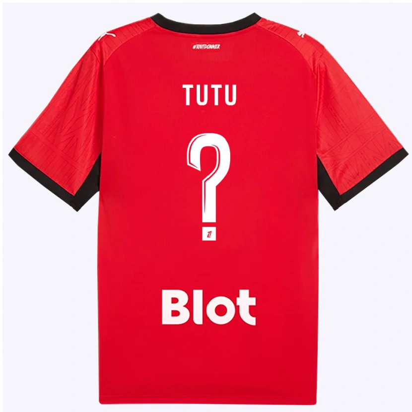 Danxen Dětské Gabriel Tutu #0 Červená Černá Bílá Domů Hráčské Dresy 2026/27 Dres