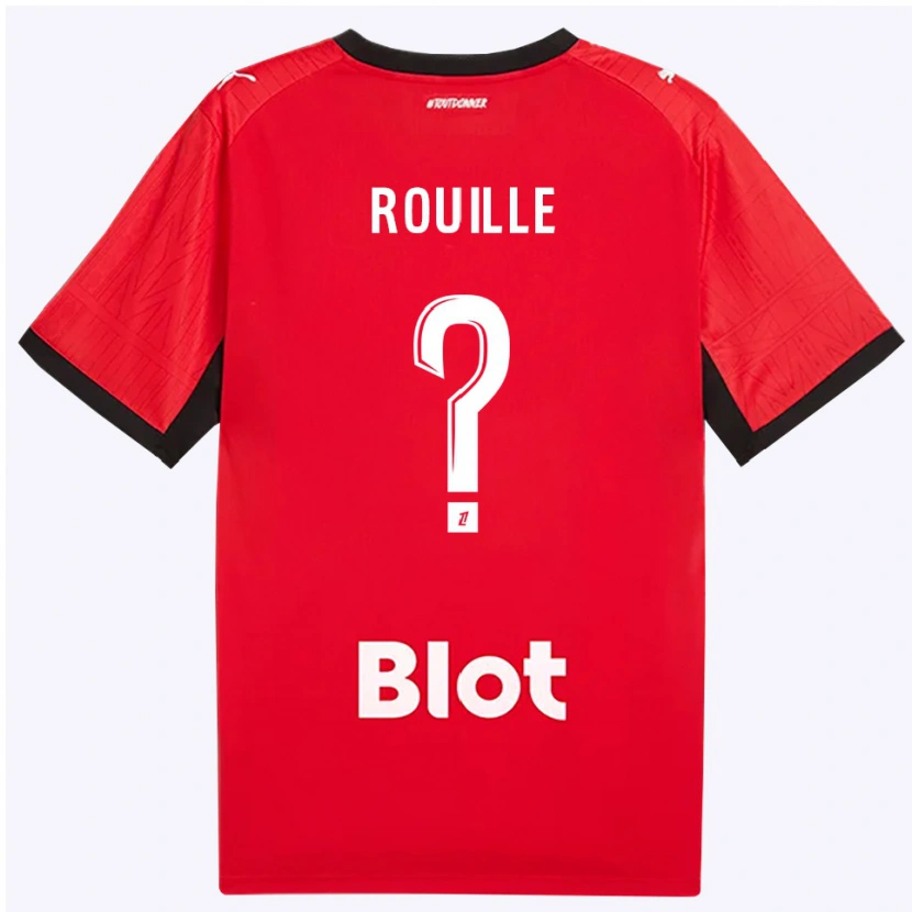 Danxen Dětské Léo Rouillé #0 Červená Černá Bílá Domů Hráčské Dresy 2026/27 Dres