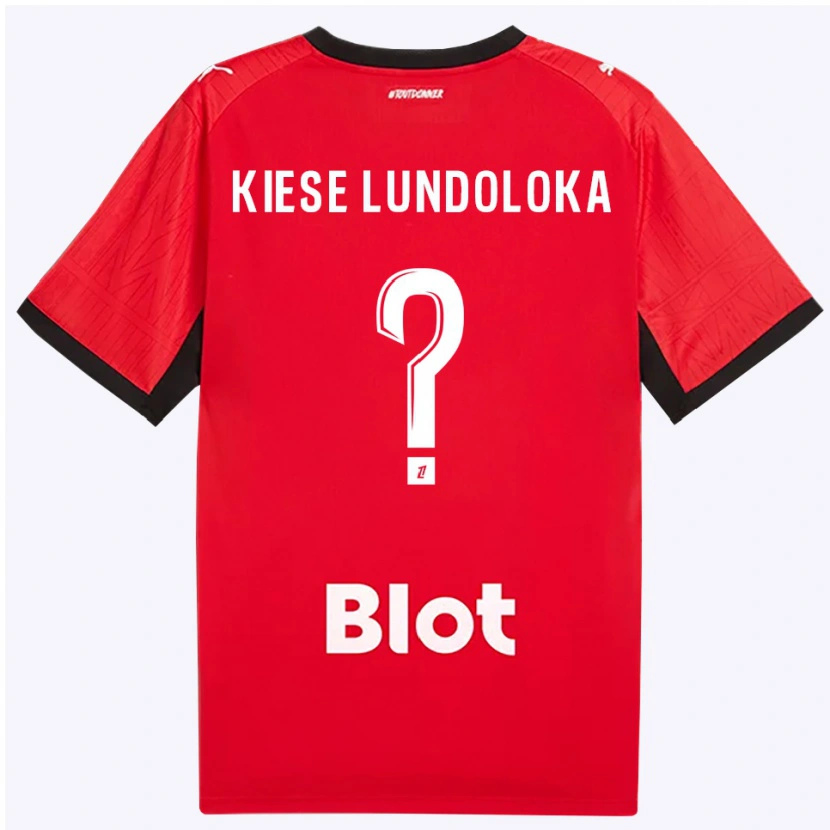 Danxen Dětské Jeanslor Kiese Lundoloka #0 Červená Černá Bílá Domů Hráčské Dresy 2026/27 Dres