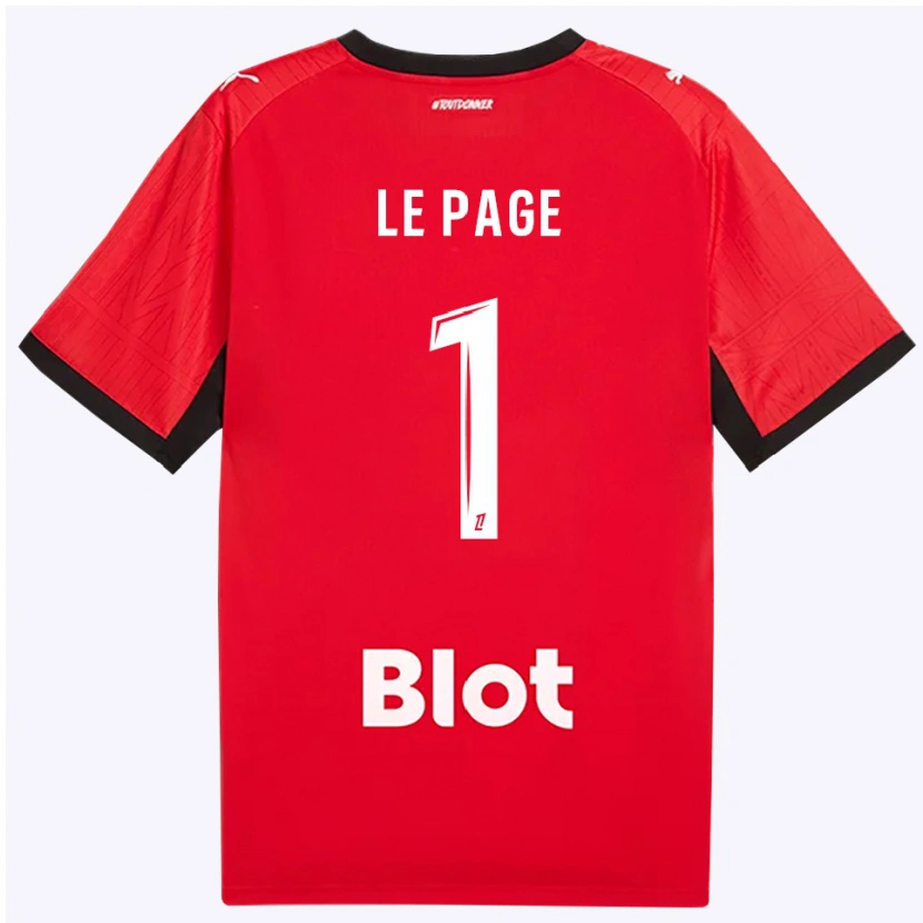 Danxen Dětské Noé Le Page #1 Červená Černá Bílá Domů Hráčské Dresy 2026/27 Dres