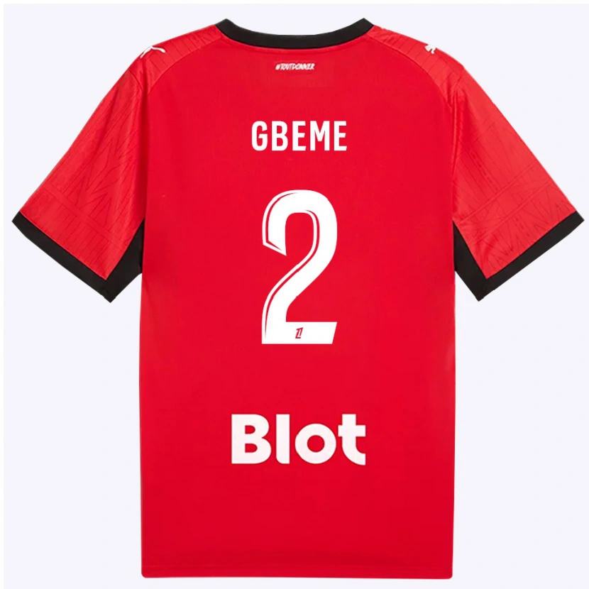Danxen Dětské Mervin Gbeme #2 Červená Černá Bílá Domů Hráčské Dresy 2026/27 Dres