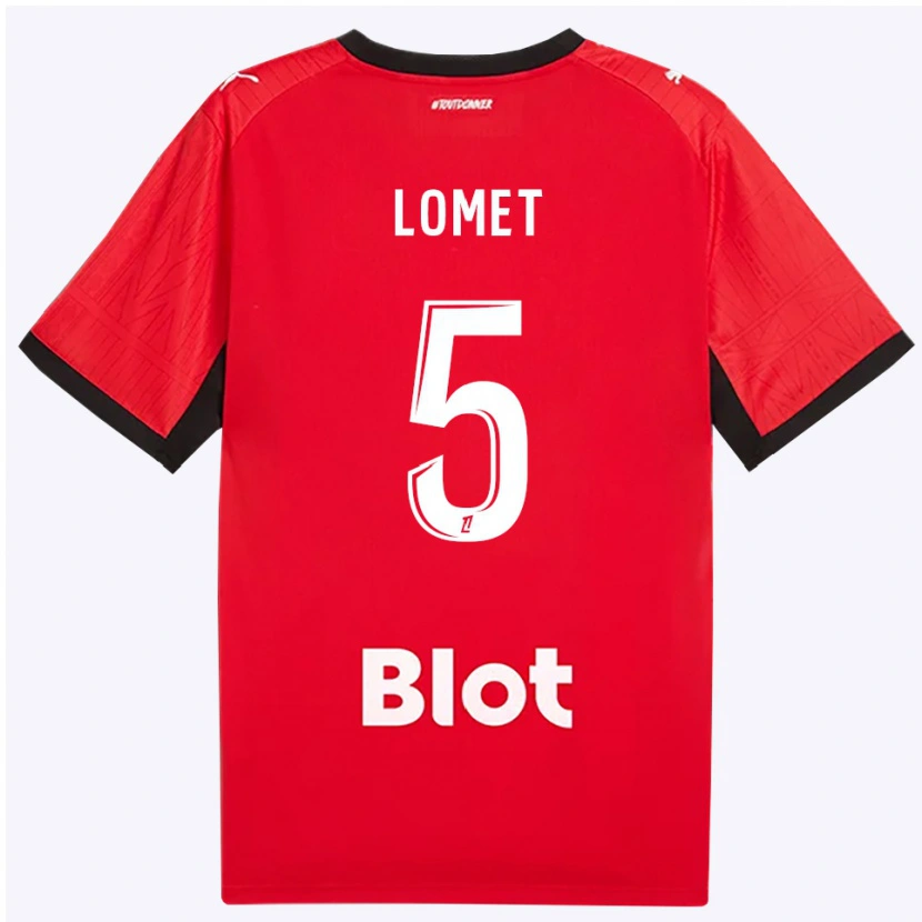 Danxen Dětské Ruben Lomet #5 Červená Černá Bílá Domů Hráčské Dresy 2026/27 Dres