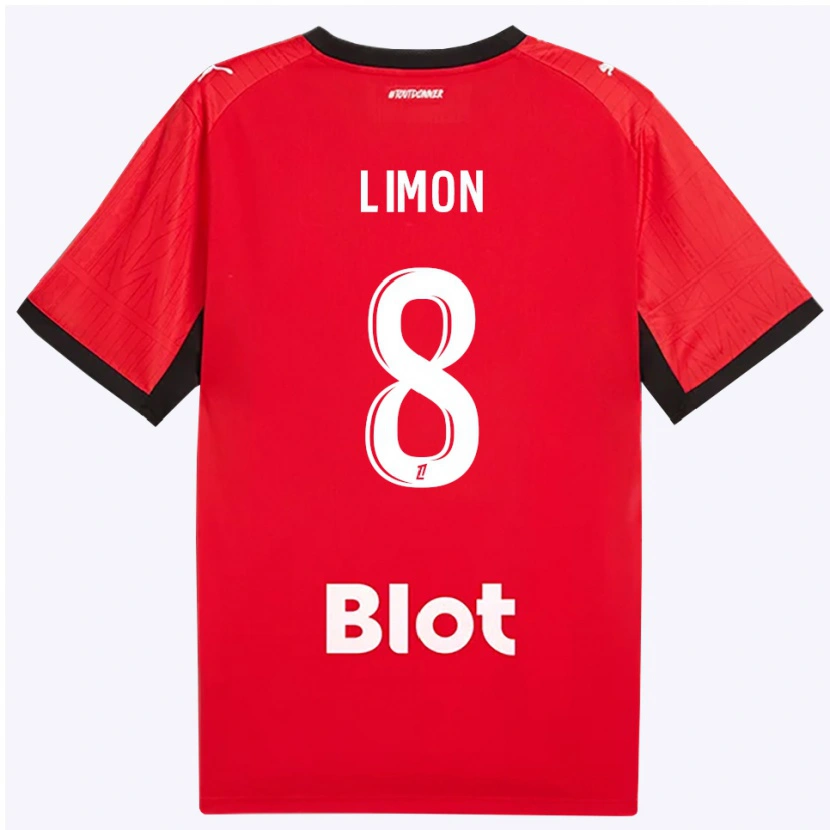 Danxen Dětské Paolo Limon #8 Červená Černá Bílá Domů Hráčské Dresy 2026/27 Dres