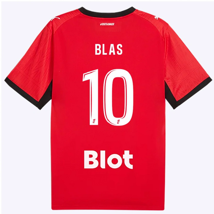 Danxen Dětské Ludovic Blas #10 Červená Černá Bílá Domů Hráčské Dresy 2026/27 Dres