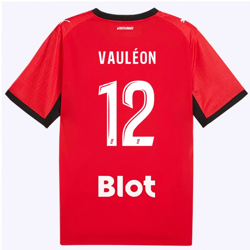 Danxen Dětské Antoine Vauléon #12 Červená Černá Bílá Domů Hráčské Dresy 2026/27 Dres