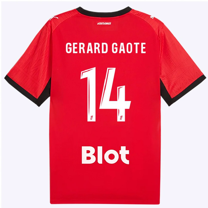Danxen Dětské Steven Gaote #14 Červená Černá Bílá Domů Hráčské Dresy 2026/27 Dres