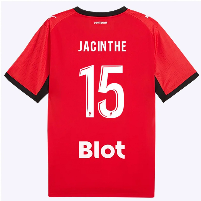 Danxen Dětské Dee-Shawn Jacinthe #15 Červená Černá Bílá Domů Hráčské Dresy 2026/27 Dres