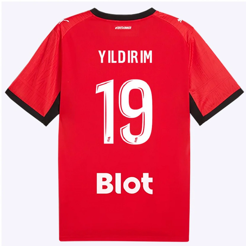 Danxen Dětské Bertuğ Yıldırım #19 Červená Černá Bílá Domů Hráčské Dresy 2026/27 Dres