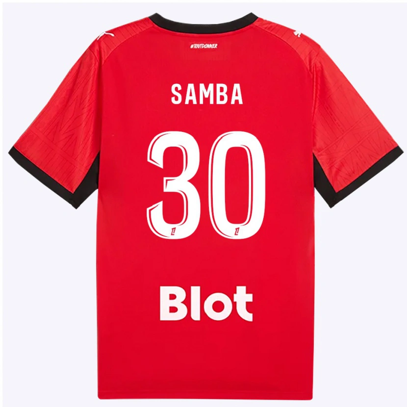 Danxen Dětské Brice Samba #30 Červená Černá Bílá Domů Hráčské Dresy 2026/27 Dres