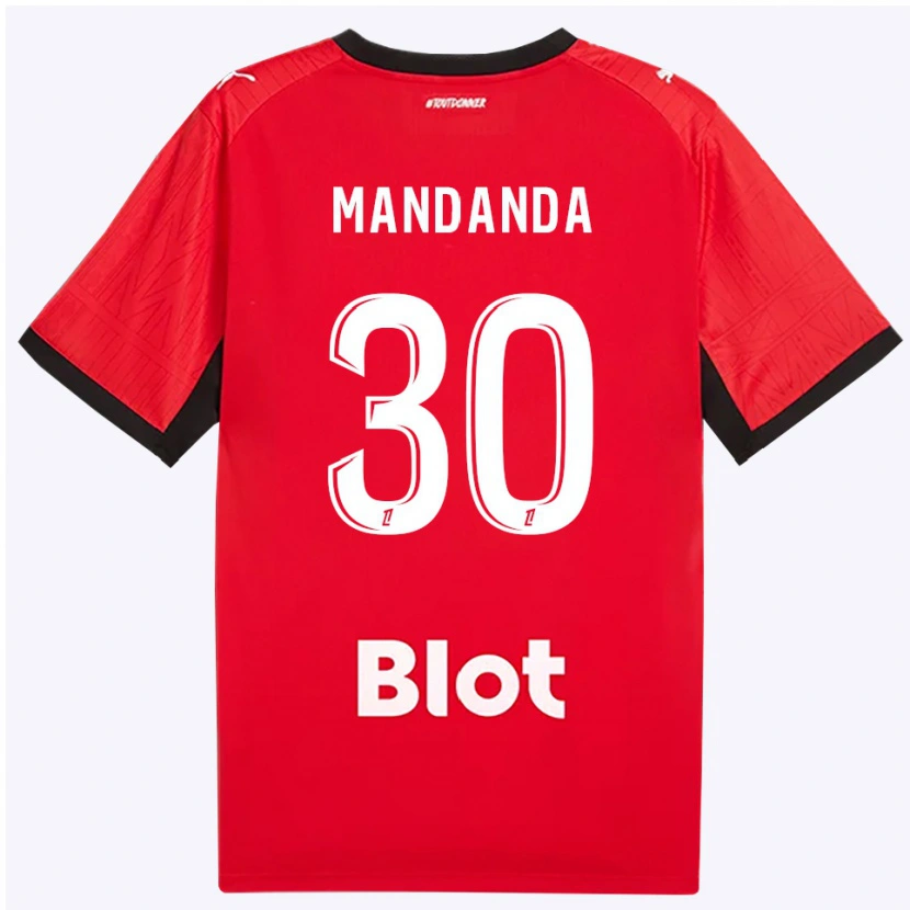Danxen Dětské Steve Mandanda #30 Červená Černá Bílá Domů Hráčské Dresy 2026/27 Dres