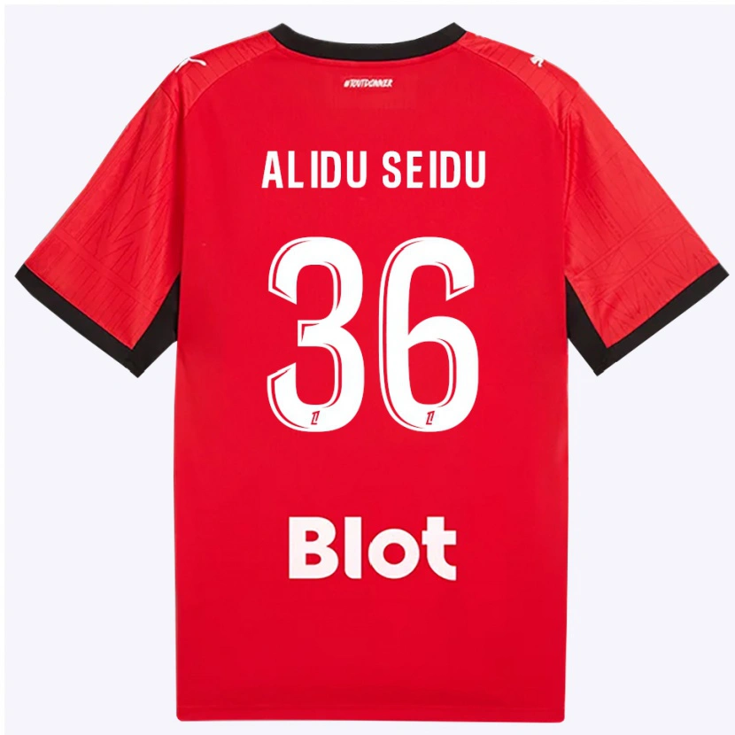 Danxen Dětské Alidu Seidu #36 Červená Černá Bílá Domů Hráčské Dresy 2026/27 Dres