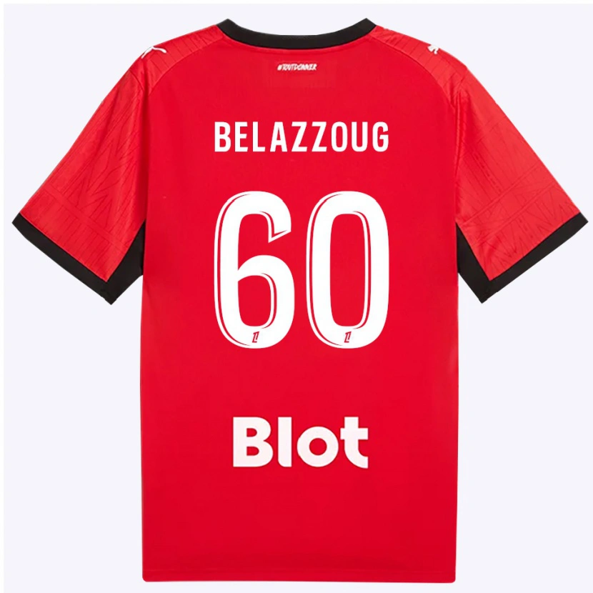 Danxen Dětské Kilian Belazzoug #60 Červená Černá Bílá Domů Hráčské Dresy 2026/27 Dres