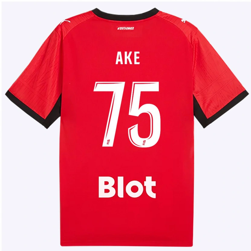 Danxen Dětské Junior Ake #75 Červená Černá Bílá Domů Hráčské Dresy 2026/27 Dres