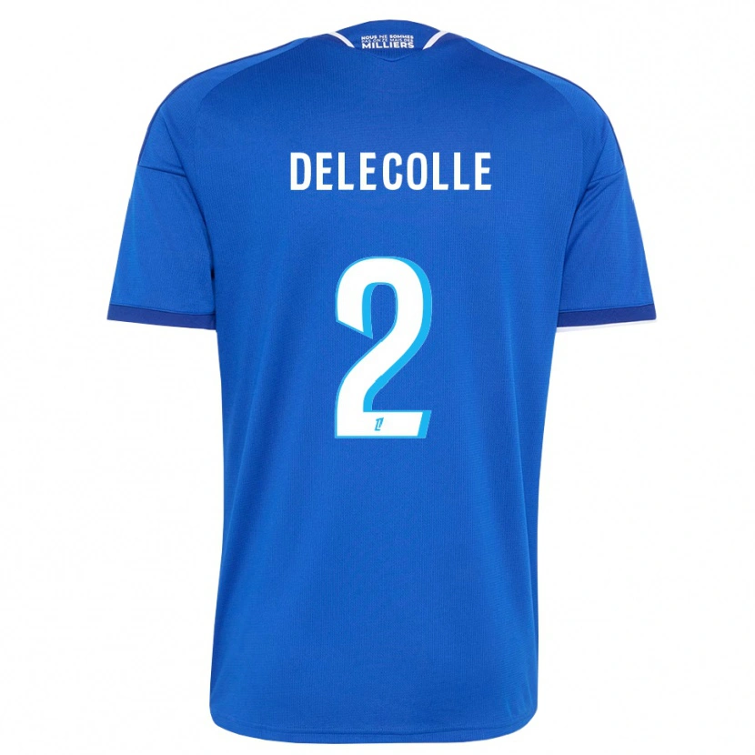 Danxen Dětské Timéo Delecolle #2 Královská Modř Bílá Domů Hráčské Dresy 2026/27 Dres