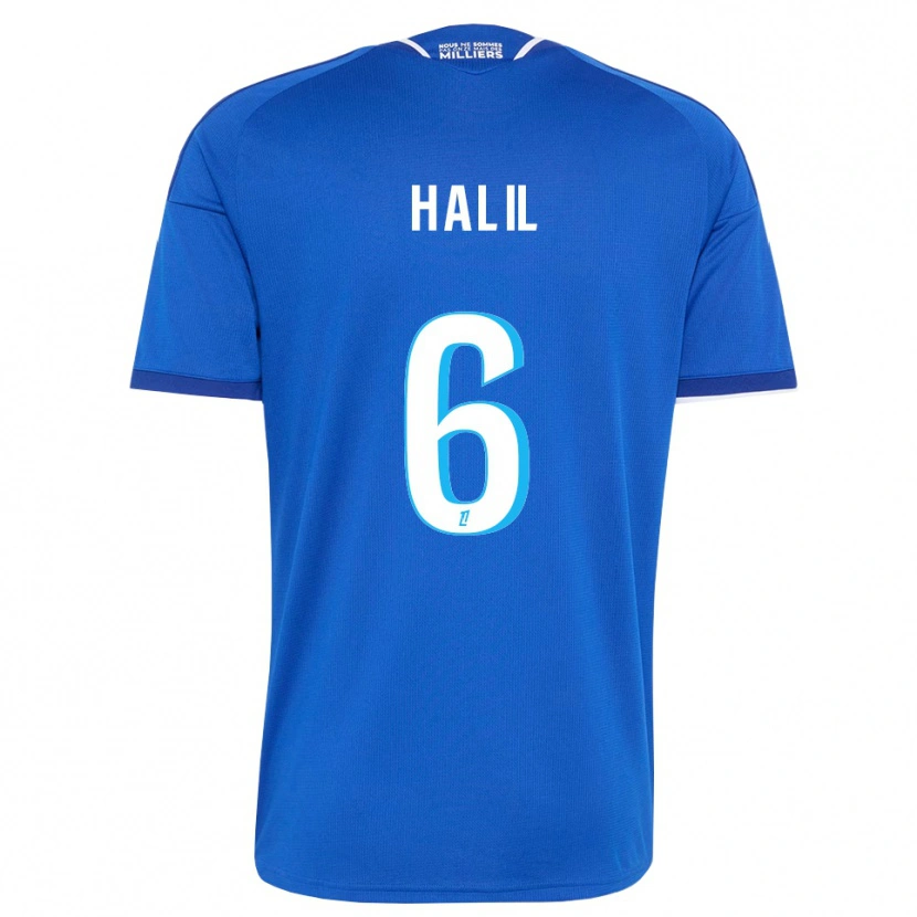 Danxen Dětské Fouad Halil #6 Královská Modř Bílá Domů Hráčské Dresy 2026/27 Dres