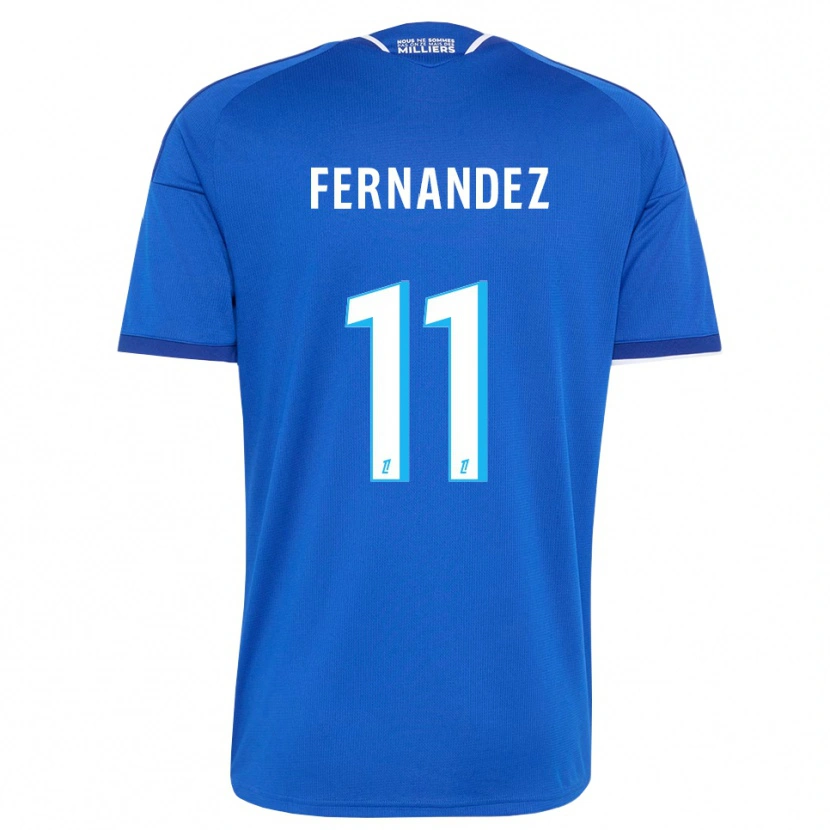 Danxen Dětské Elies Araar Fernandez #11 Královská Modř Bílá Domů Hráčské Dresy 2026/27 Dres
