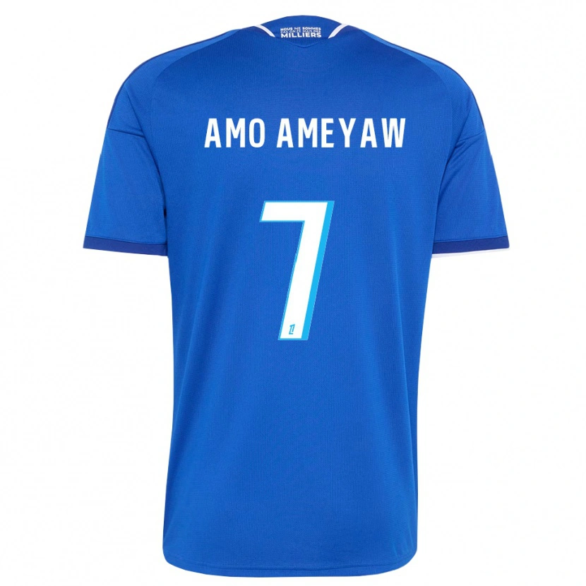 Danxen Dětské Samuel Amo-Ameyaw #7 Královská Modř Bílá Domů Hráčské Dresy 2026/27 Dres