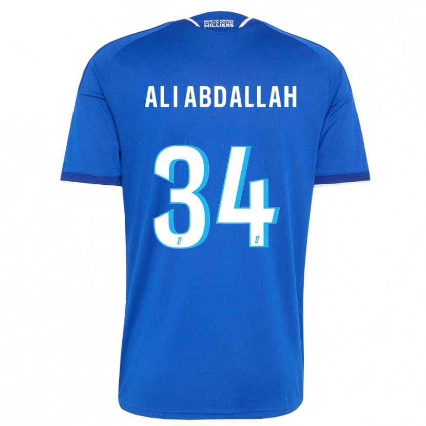 Danxen Dětské Aboubacar Ali Abdallah #34 Královská Modř Bílá Domů Hráčské Dresy 2026/27 Dres