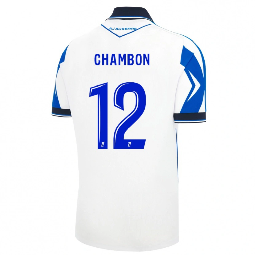 Danxen Dětské Maxence Chambon #12 Černá Bílá Modrá Domů Hráčské Dresy 2026/27 Dres