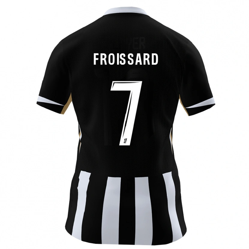 Danxen Dětské Kévine Froissard #7 Černá Modrá Domů Hráčské Dresy 2026/27 Dres