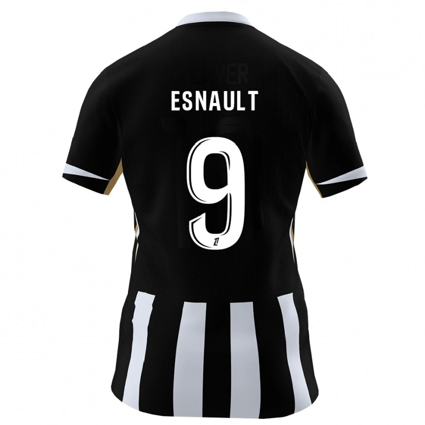 Danxen Dětské Joshua Esnault #9 Černá Modrá Domů Hráčské Dresy 2026/27 Dres