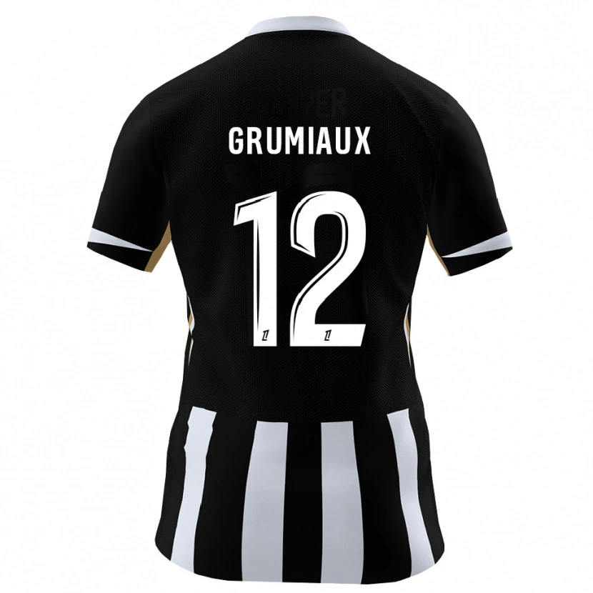 Danxen Dětské Bibi Grumiaux #12 Černá Modrá Domů Hráčské Dresy 2026/27 Dres