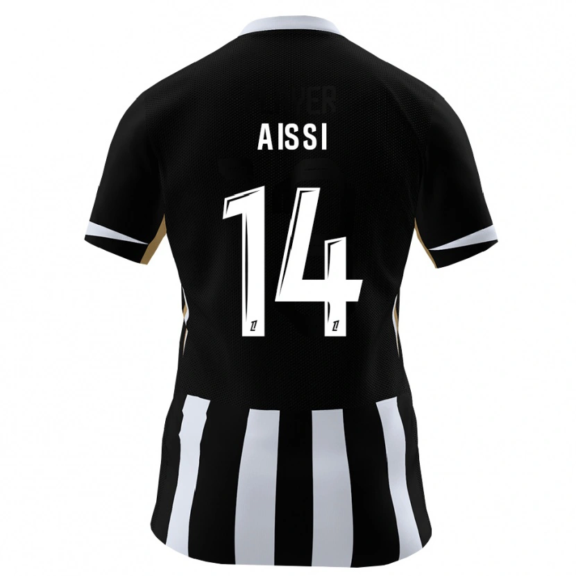 Danxen Dětské Kylian Aissi #14 Černá Modrá Domů Hráčské Dresy 2026/27 Dres
