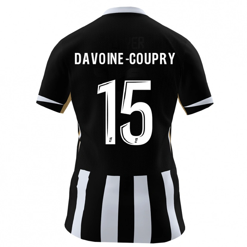 Danxen Dětské Eliot Davoine-Coupry #15 Černá Modrá Domů Hráčské Dresy 2026/27 Dres