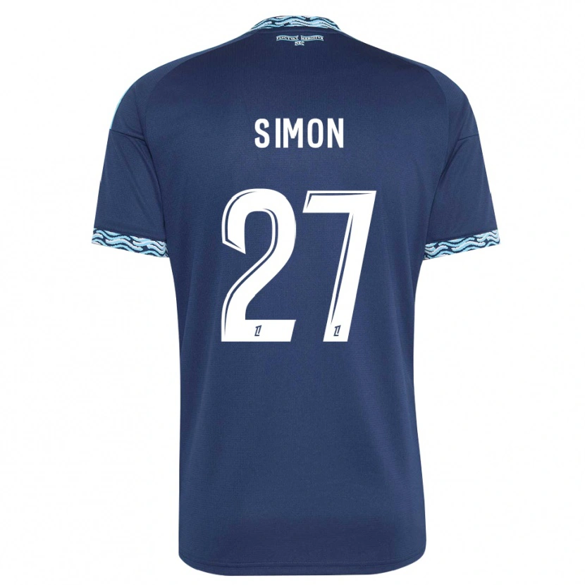 Danxen Dětské Moses Simon #27 Ocelově Modrá Bílá Domů Hráčské Dresy 2026/27 Dres