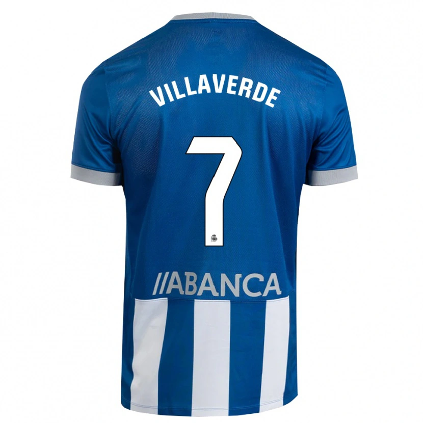 Danxen Dětské Hugo Villaverde #7 Modrá Šedá Bílá Domů Hráčské Dresy 2026/27 Dres